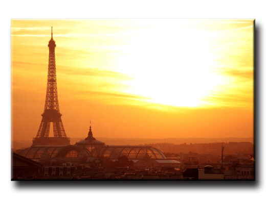 Obraz na stenu Eiffelova veža pri západe slnka
