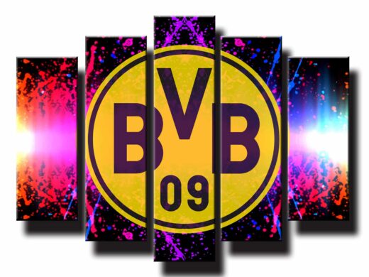 5 dielný obraz na stenu Borussia Dortmund