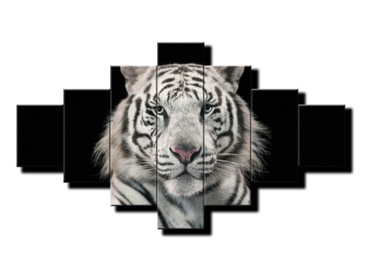 7 dielny obraz na stenu Biely tiger