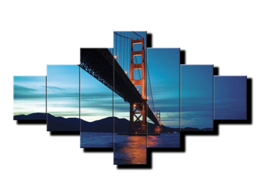 7 dielny obraz na stenu most Golden Gate