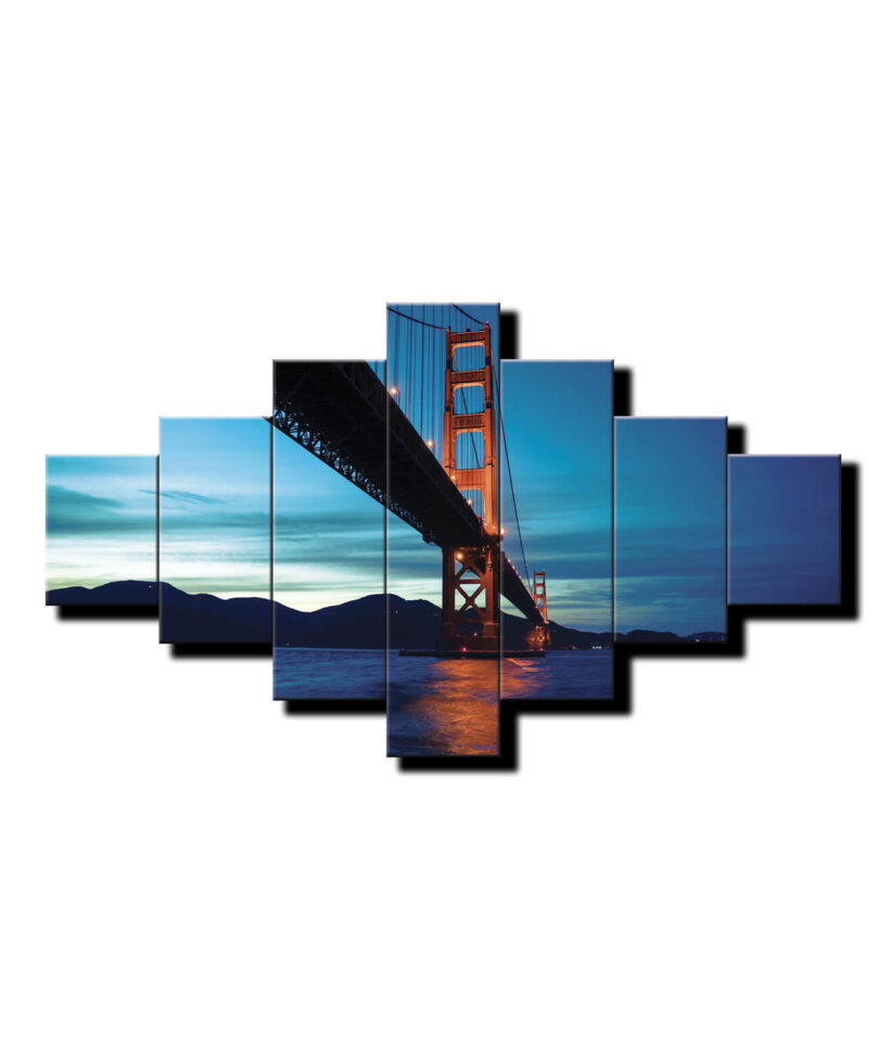 7 dielny obraz na stenu most Golden Gate