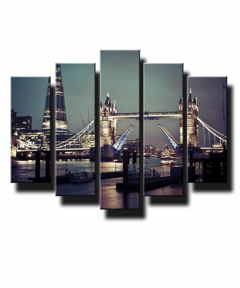 5 dielny obraz na stenu Tower Bridge Londýn